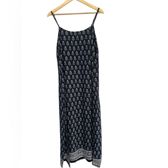 Style & Co. Navy Blue Sleeveless Slip Dress with side split - Picture 4 of 9